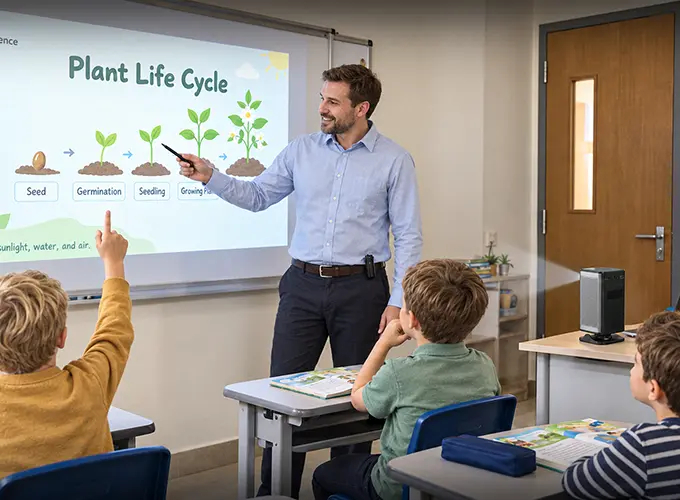 BYINTEK education classroom projector solution